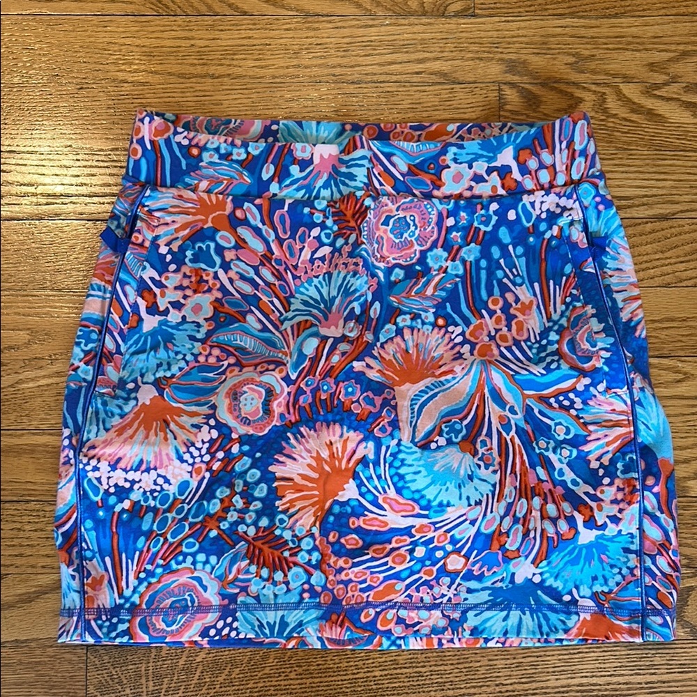 Talbots Floral Blue Skirt